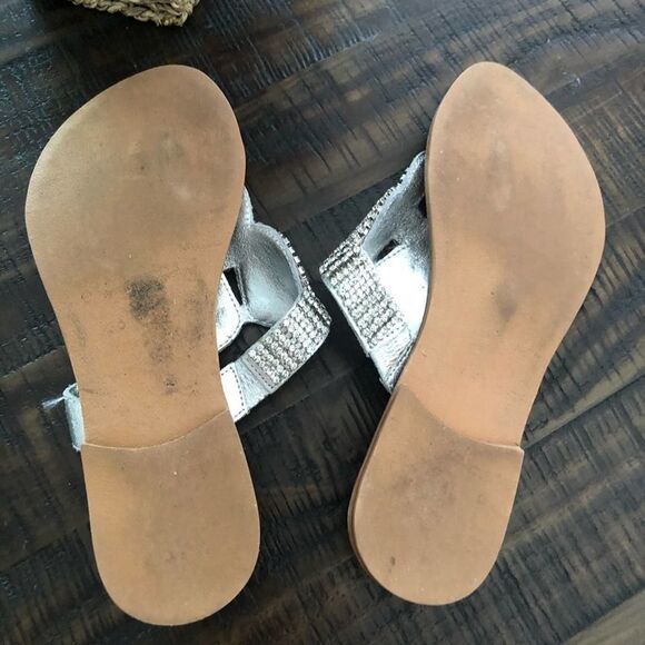 Matisse Silver Rhinestone Sandals 7 - Picture 4 of 4